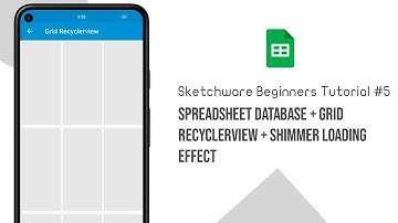 How to use shimmer loading effect in grid recyclerview with spreadsheet database in sketchware ❤️