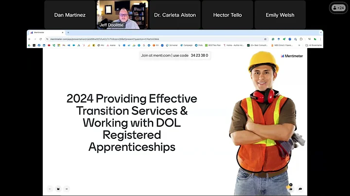 2024 Effective Transition Services and Working with DOL Registered Apprenticeship Programs - 8/22/24