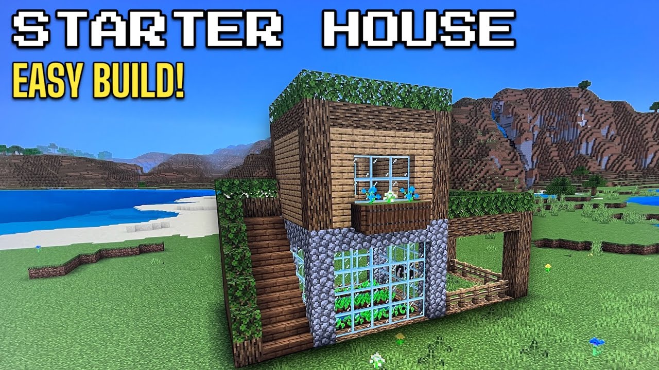 Minecraft Tutorial: How To Build A Starter House - YouTube