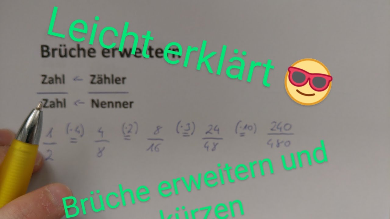 Brüche erweitern und kürzen | Bruchrechnung | einfach erklärt | Dave Seller - YouTube
