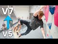 8c climber takes v5 climber to v7 in one session