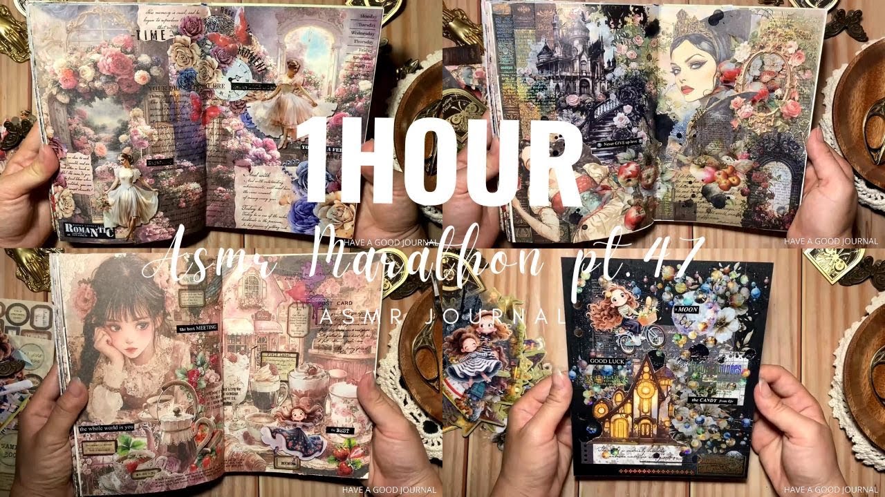 ASMR  Journal Marathon pt47 | 1HOUR | Have a good journal