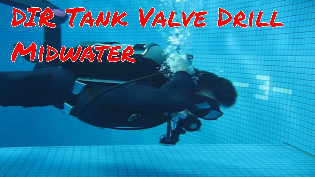 Single tank valve drill midwater (Scuba Tips and Tricks) YouTube