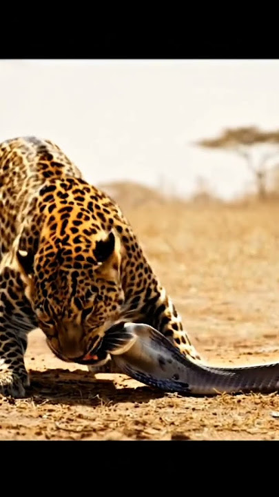 macan tutul vs ular cobra #vidioshort