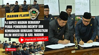 Pj Bupati Harap Perda Pemberian Insentif Dan Kemudahan Berusaha Tingkatkan Investasi Di Kab. Madiun