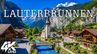 Lauterbrunnen 4K | Waterfalls Valley & Swiss Alps Nature 🇨🇭
