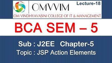 BCA sem-5 | J2EE | Chapter-5 | JSP Action Elements | Omvvim College Morbi