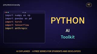 The Python AI Toolkit: NumPy, pandas, scikit-learn, TensorFlow, PyTorch & LLM APIs | AI Explained #5