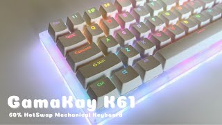 GamaKay K61 60% mechanical keyboard || hotswappable gateron red switches