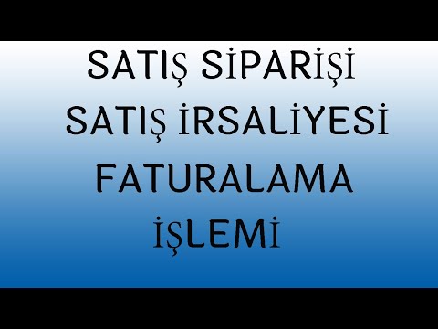 Video: Satış siparişi işleme nedir?