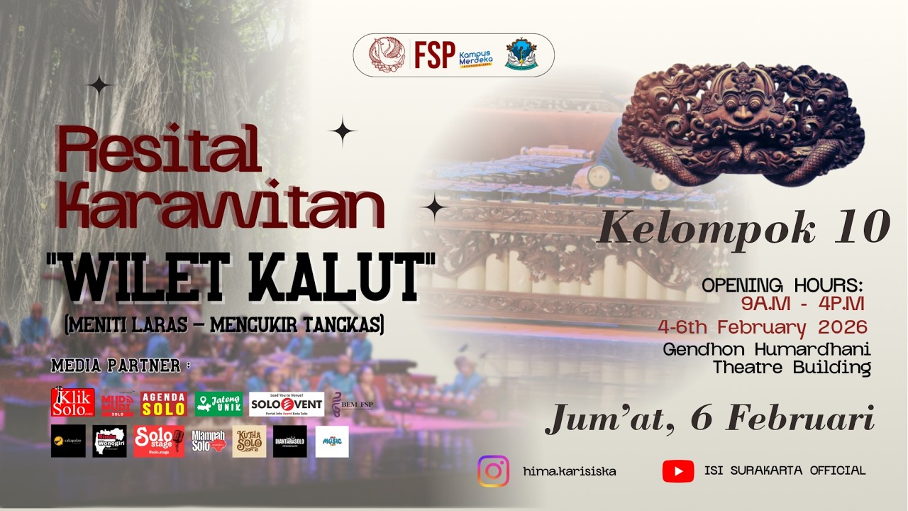 Pertunjukan karawitan Wilet Kalut Kelompok 10