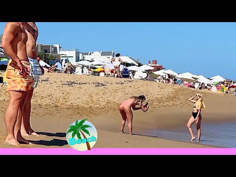 BEACH walk BIKINI BEACH Punta del Este Uruguay 4K video TRAVEL