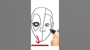 🔴How to draw deadpool Face#drawingsforkids  #deadpool #easydrawing #SpidermanVSdeadpool #art