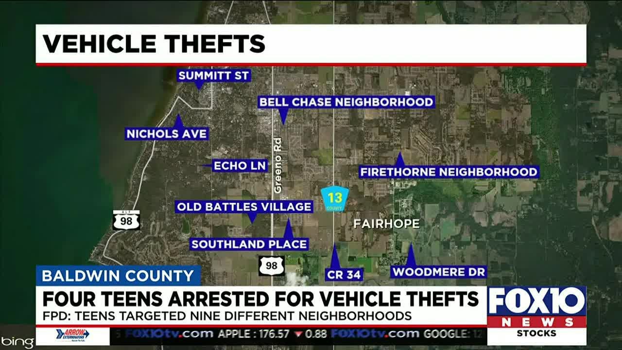 Four teens arrested multiple vehicle thefts - YouTube