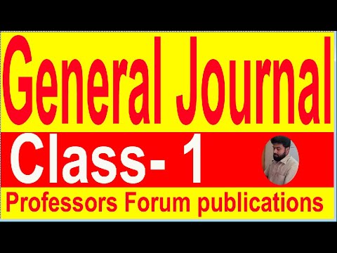 Journal //Principles  of Accounting // Financial Accounting-(B B A 1st year)- Class- 1