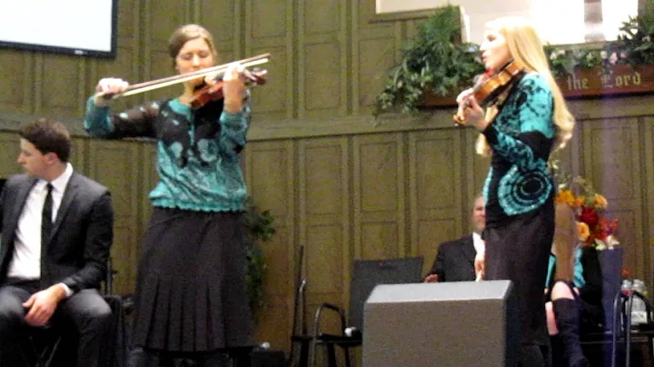 The Collingsworth Family - The Prayer - Violin Duet by Brooklyn & Courtney