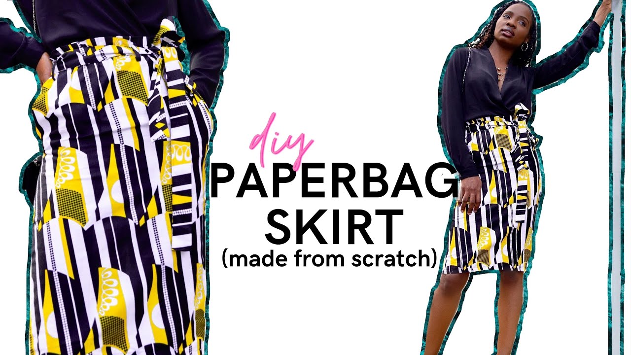 DIY Easy Paper Bag Skirt Tutorial - YouTube