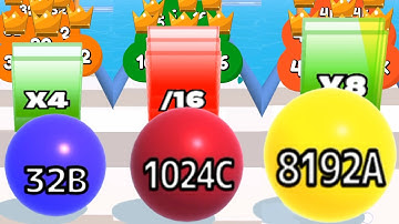 Satisfying Mobile Game / Ball Run 2048 - Infinity Mod Game Video Level up ball Gameplay part 1