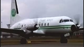 HAWKER SIDDELEY 748 EMERALD / G EMRD DART engines departure , Ostend Airport