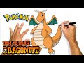 Dragonite pokemon drawing. Pokemon drawing.How to draw Dragonite pokemon