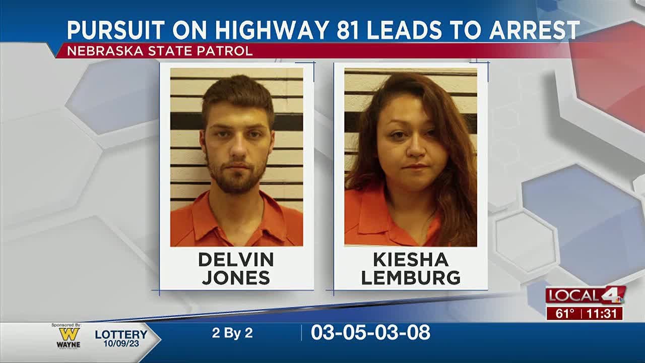 Two people arrested following pursuit in northeast Nebraska - YouTube