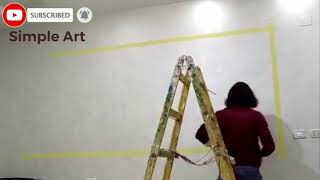 Drawing modern painting with easy and simple