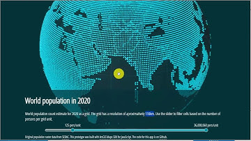 Examining world population using a 3D globe with a data filtering tool