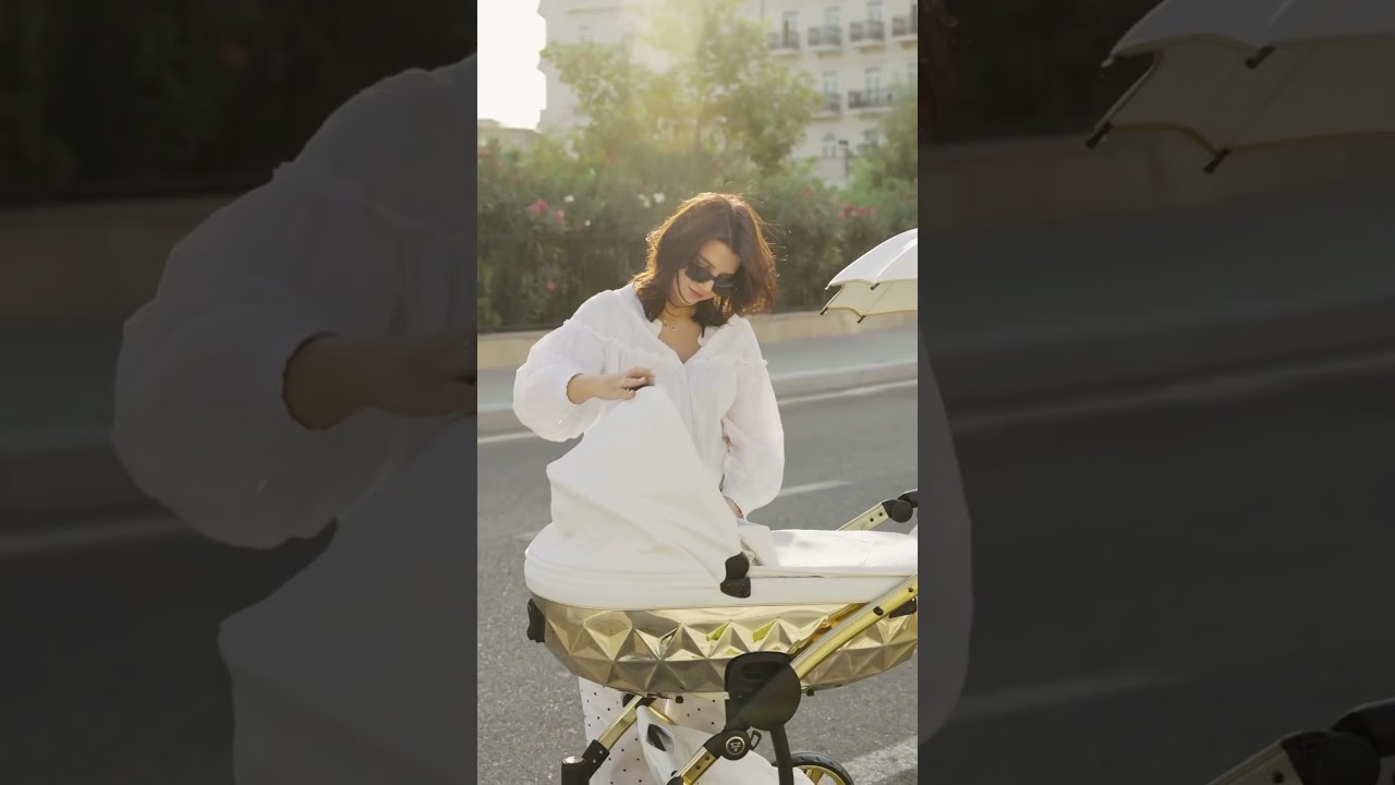 Junama Fluo Individual Mirror White Gold pram #shorts #junama #whitepram #babystroller