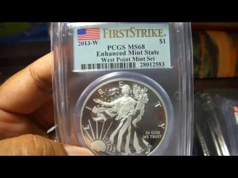 2013 American Eagle West Point Enhanced Silver Eagle - PCGS MS68 First Strike