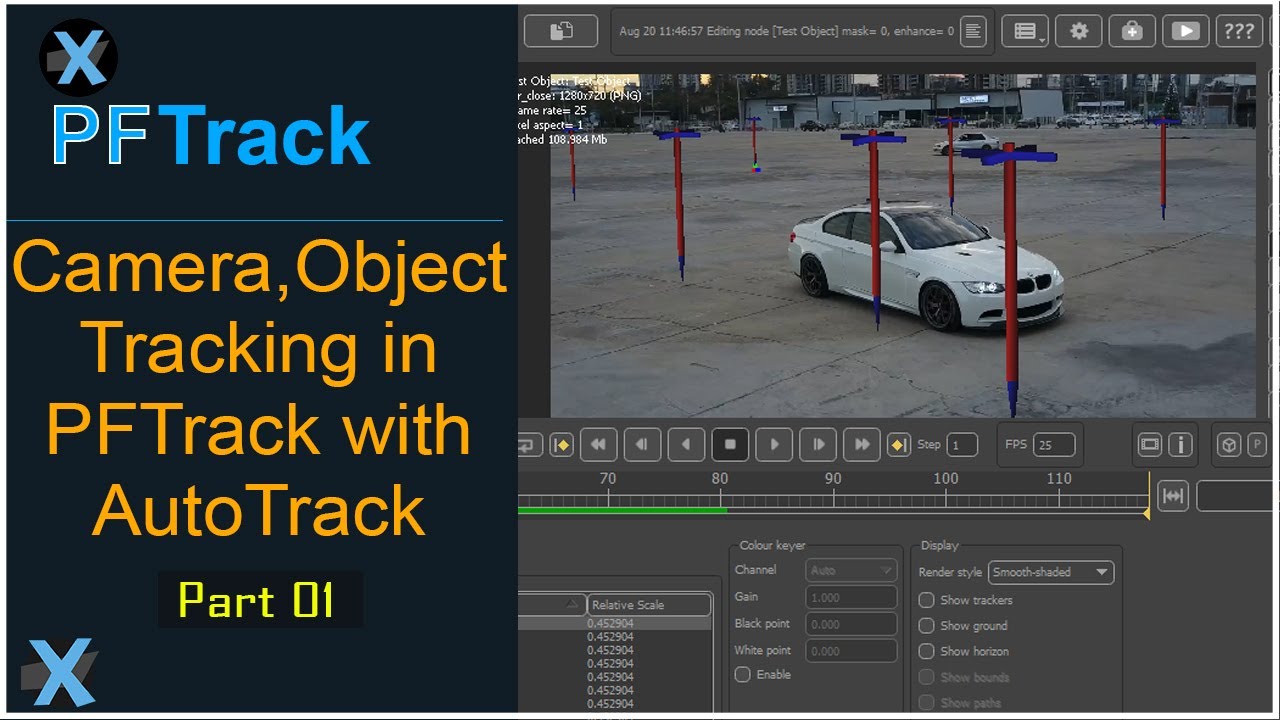 Object tracking. 3d-tracking PFTRACK. Tracking cam. Track object. PFTRACK.