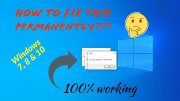 How to Fix user settings to driver failed in Windows.