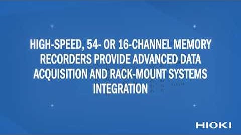MEMORY HiCORDER MR8740, MR8741