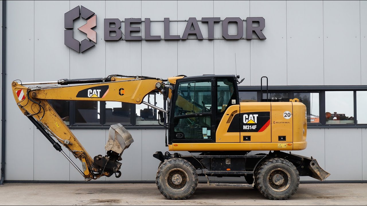 CAT M314F - koparka kołowa 😀 2017 rok, 4201 mth, 4 łyżki w zestawie, kamery x 2 - polecamy 🔥