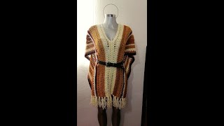 🥰🥰poncho,chal tejido a #crochet paso a paso muy fácil y rápido🥰🥰