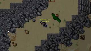 My first dragon on Tibia Dolera