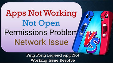 How To Fix Ping Pong Legend App not working | Not Open | Space Issue | Network & Permissions Issue