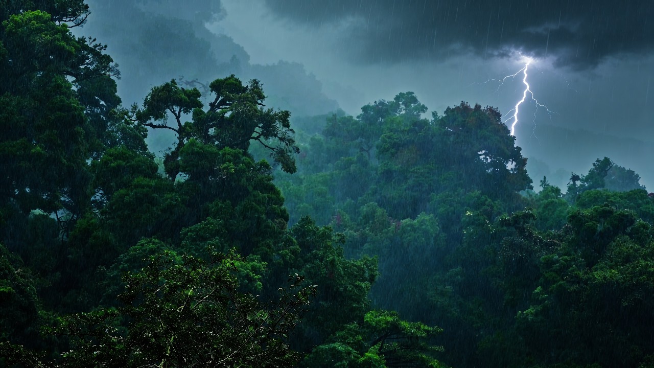 Rainy Day in the Forest | Calming Ambience for Better Sleep 🌧️