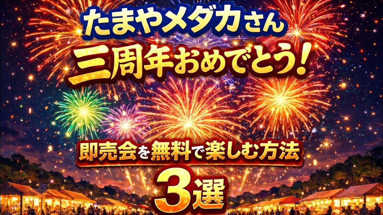 たまやメダカさん三周年おめでとうございます！