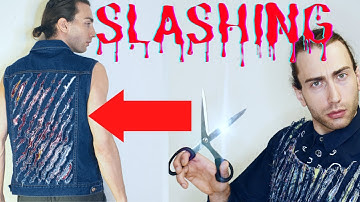 UNBELIEVABLE DIY Fabric Manipulation Techniques (WOW!)▶FABRIC SLASHING ON DENIM(REUSE OLD SCRAPS)