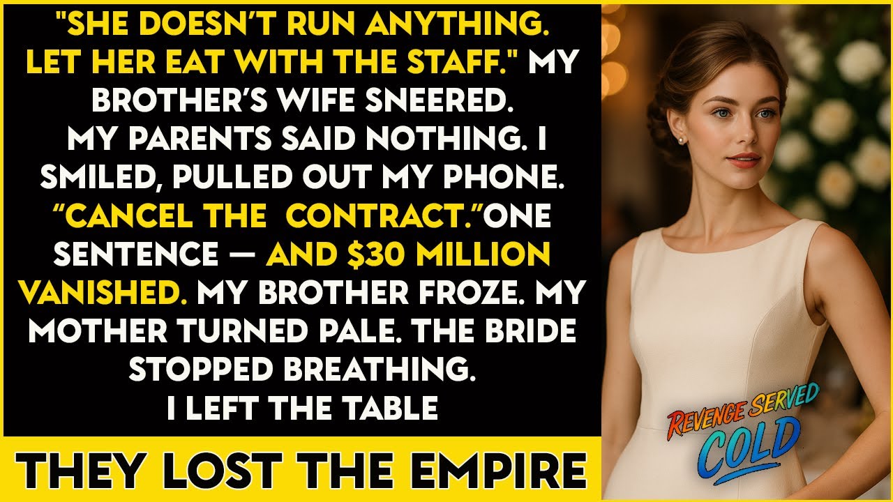 They Seated Me in the Kitchen at My Brother’s Wedding — So I Walked Out and Took the Company With Me