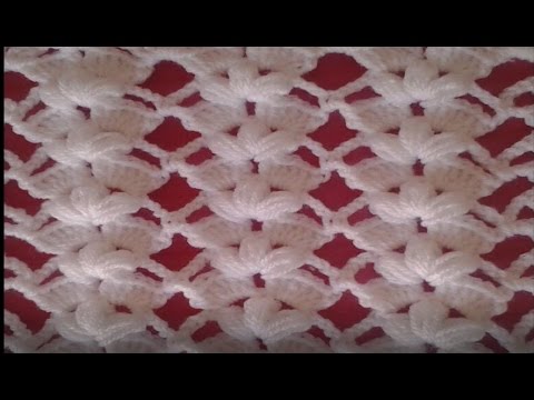 How to crochet stitch fan and puff - YouTube