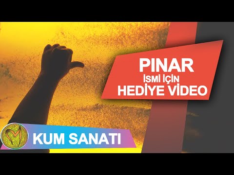 Pınar ismi kum sanatı yazı