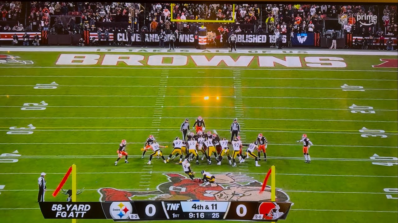 MISSED FIELD GOAL Steelers MISS 58 YARD Field Goal With 15MPH Wind In MISSED FIELD GOAL Steelers MISS 58 YARD Field Goal With 15MPH Wind In