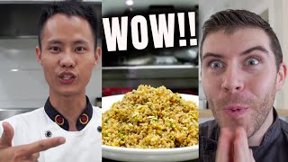 Pro Chef Reacts.. To Chef Wang Gang EGG FRIED RICE with Soy Sauce