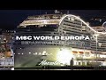 Msc world europa  departure from genoa
