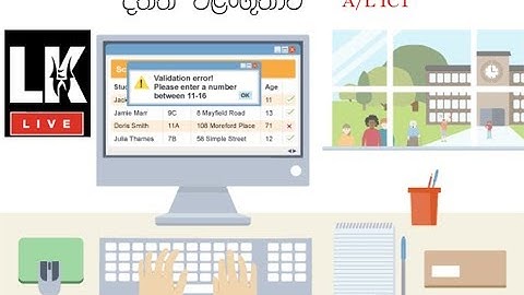 ICT Data Validation Sinhalen  (දත්ත වලංගුතාවය)