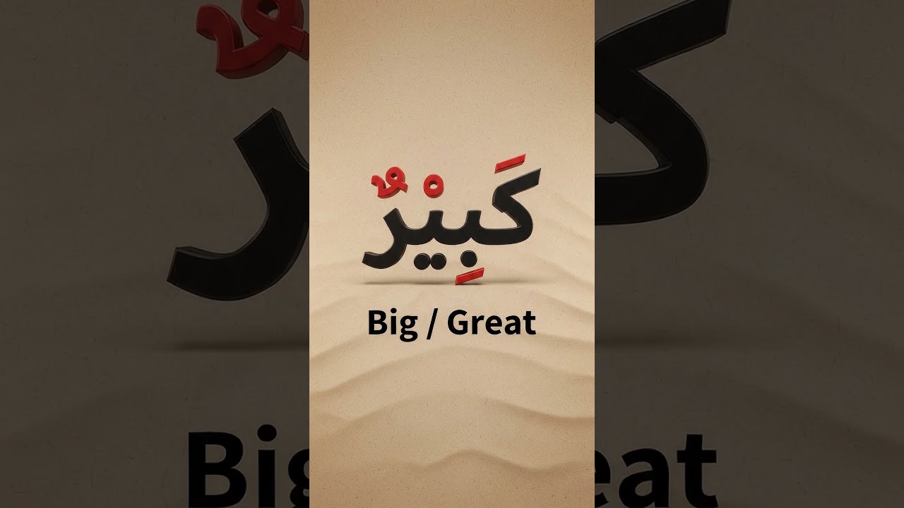 Describe Sizes in Arabic: "Big" (كَبِيرٌ) 🐘 | Arabic Vocabulary #Shorts