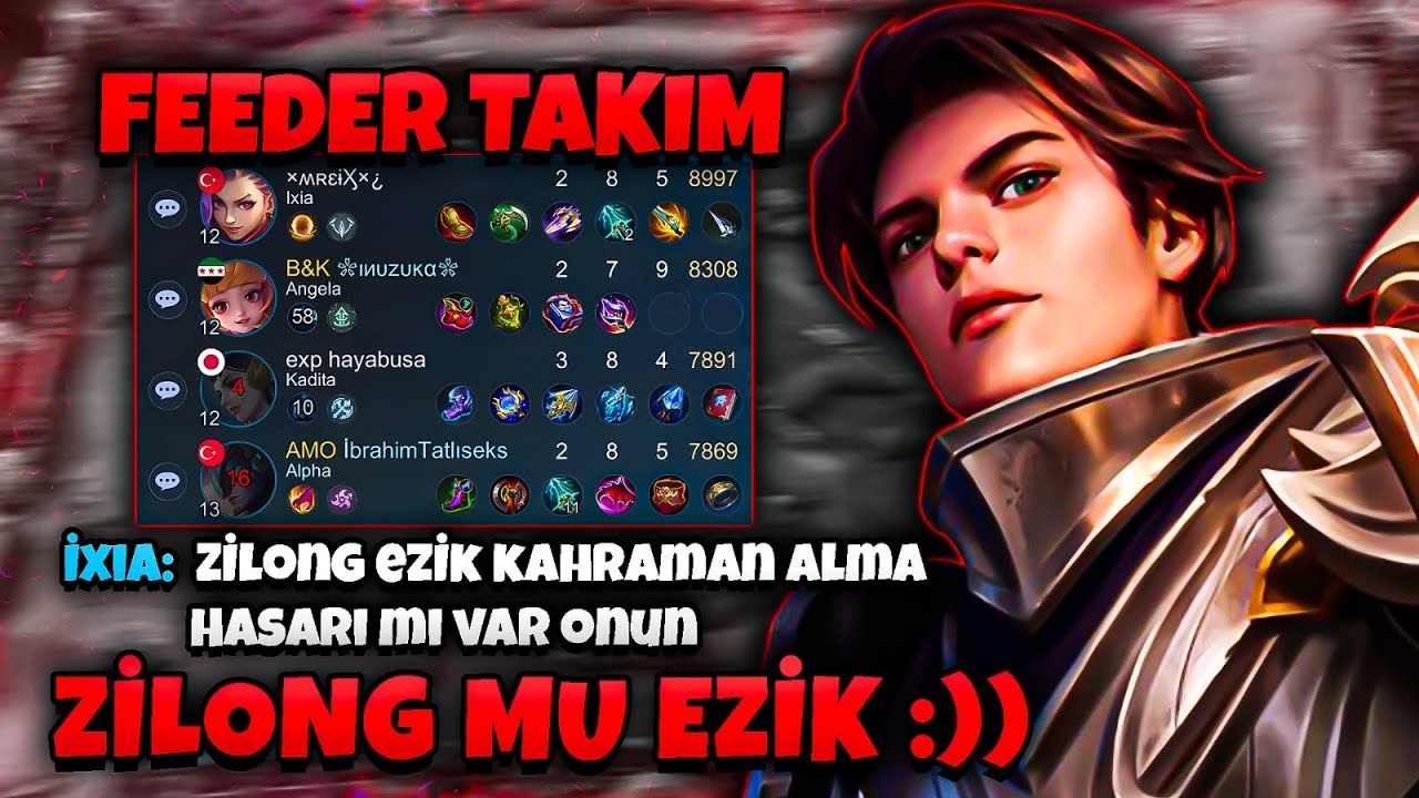 EZİK ZİLONG HASARI MI VAR DİYİP FEEDLEYEN TAKIMA DESTANSI MÜCADELE VERİP G*T ETTİM! - Mobile Legends