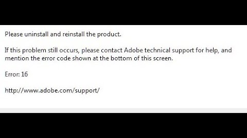 Please uninstall and reinstall the product.If this problem still occurs, contact Adobe technical