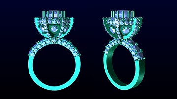 how to design ring with matrix 8 3d modeling software #190 #umphumrin #jewelrydesign #trending